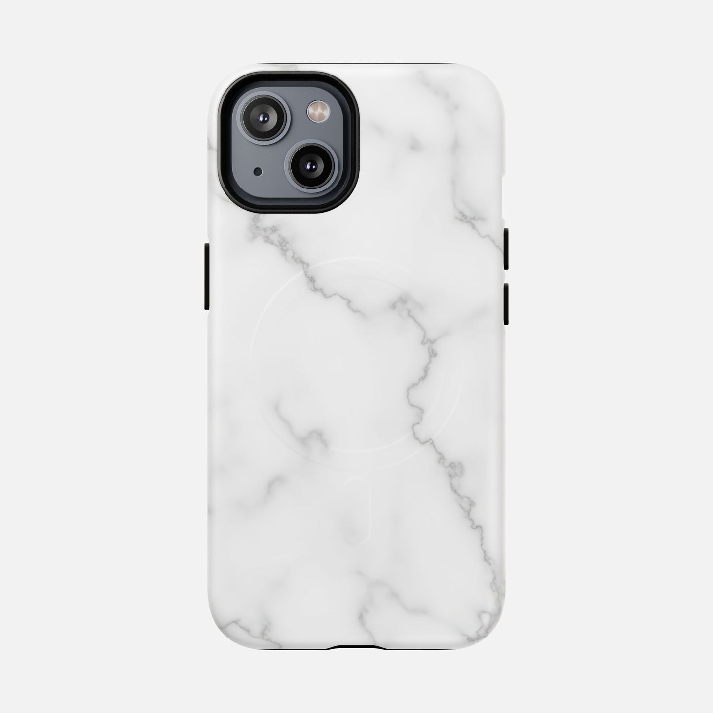 White Marble iPhone Case — Tough Magnetic | MagSafe Compatible