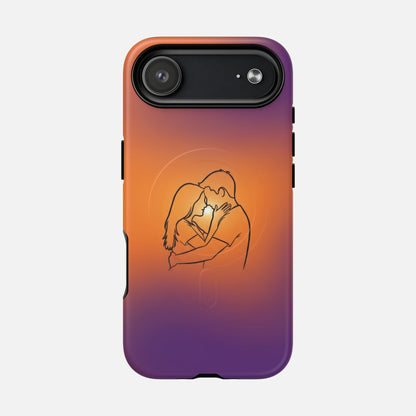 Romantic Sunset Couple iPhone Case — Tough Magnetic | MagSafe Compatible