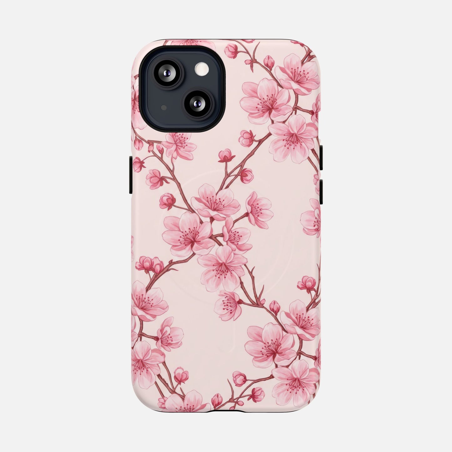 Pink Cherry Blossom iPhone Case — Tough Magnetic | MagSafe Compatible