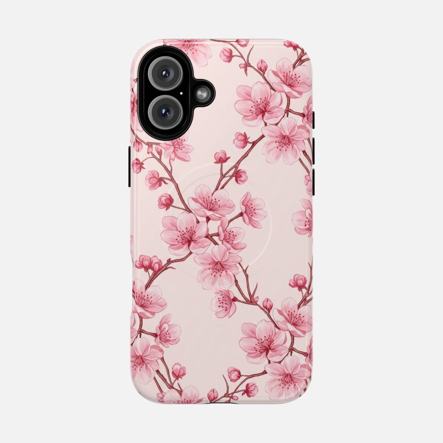Pink Cherry Blossom iPhone Case — Tough Magnetic | MagSafe Compatible