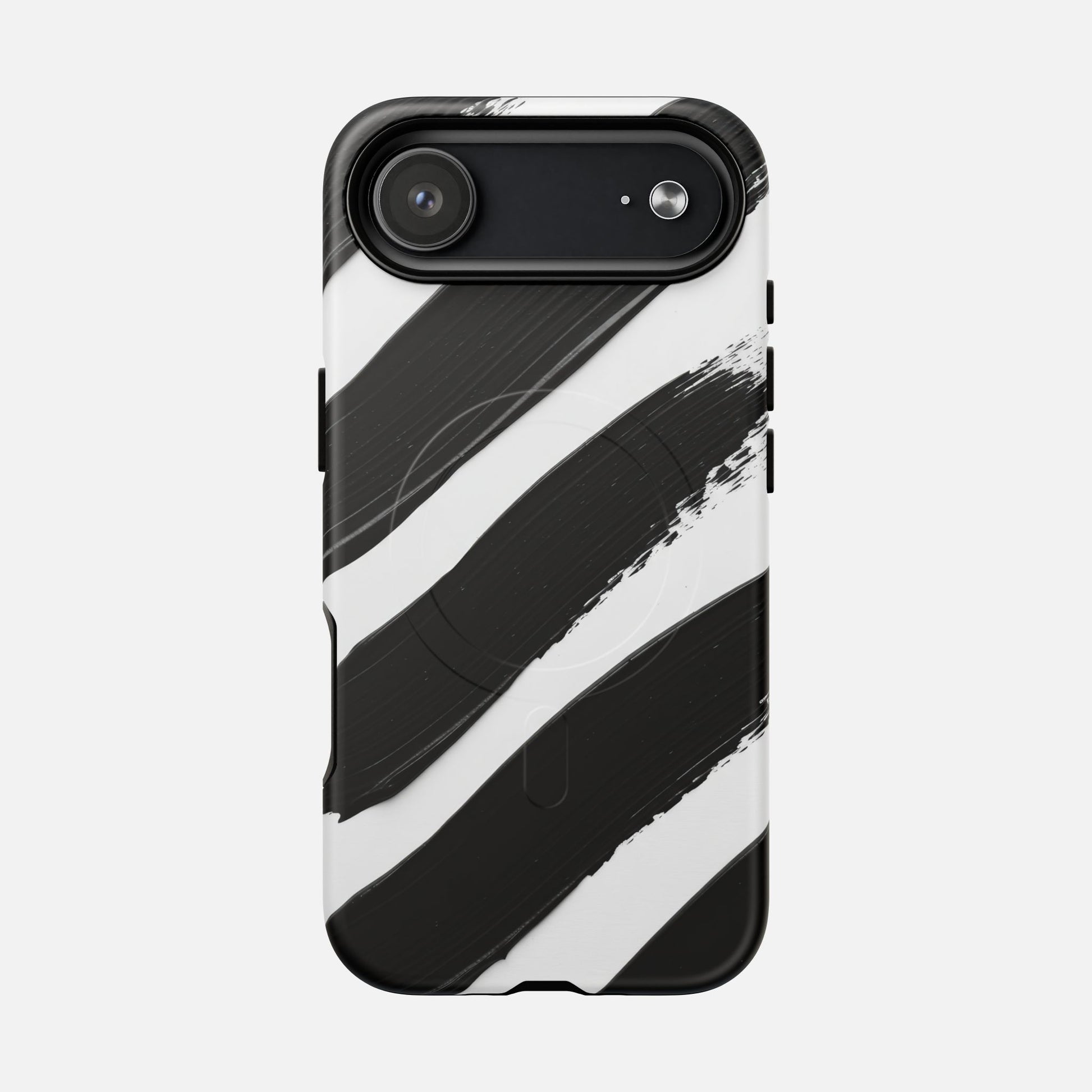 Abstract Black Brushstroke Magnetic Phone Case iPhone 17 Air Matte Phone Case