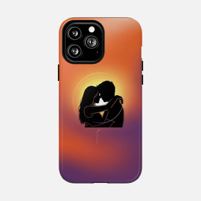 Romantic Sunset Silhouette Couple iPhone Case — Tough Magnetic | MagSafe Compatible