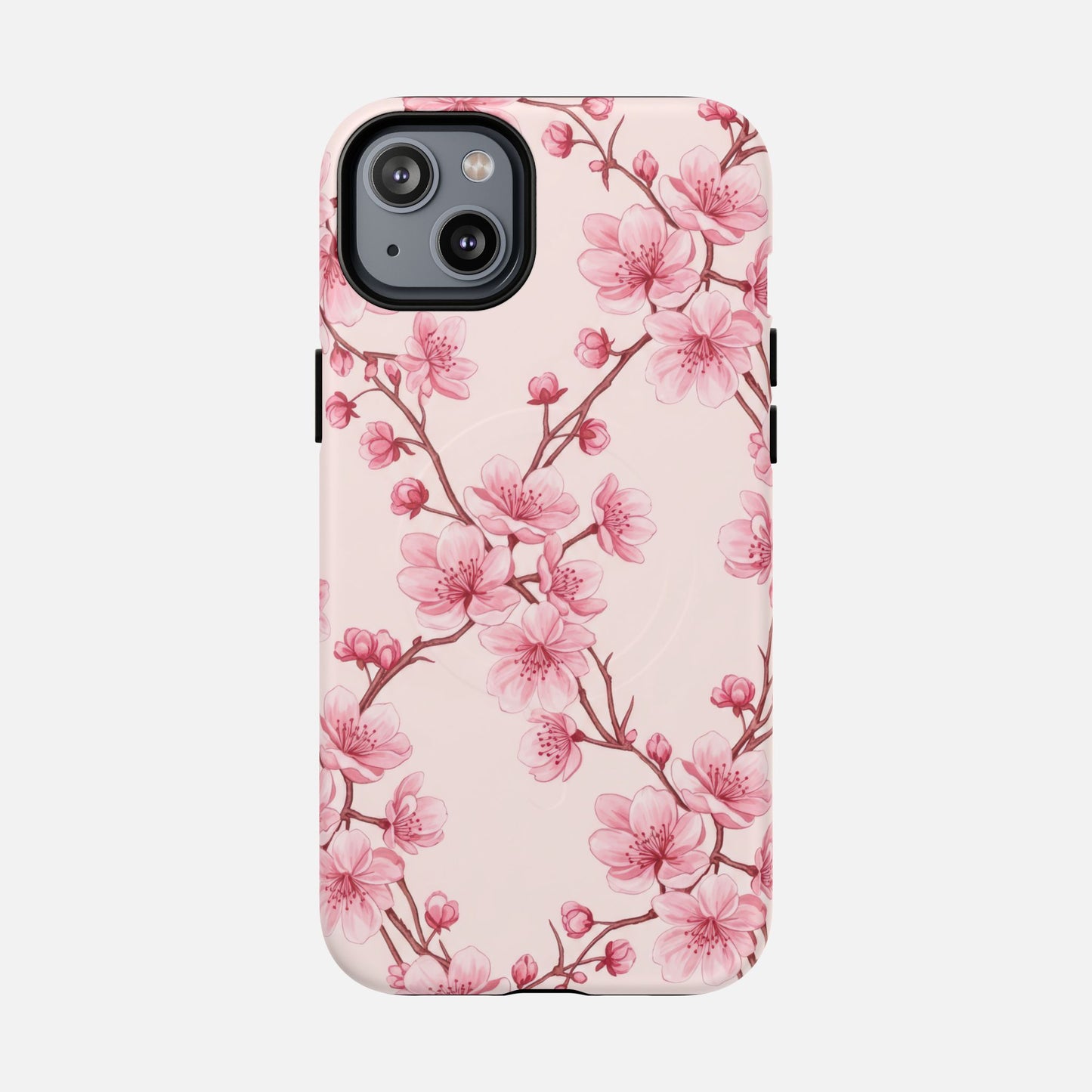 Pink Cherry Blossom iPhone Case — Tough Magnetic | MagSafe Compatible