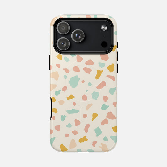 Terrazzo Pastel Tough Magnetic Phone Case iPhone 17 Pro Max Glossy Phone Case
