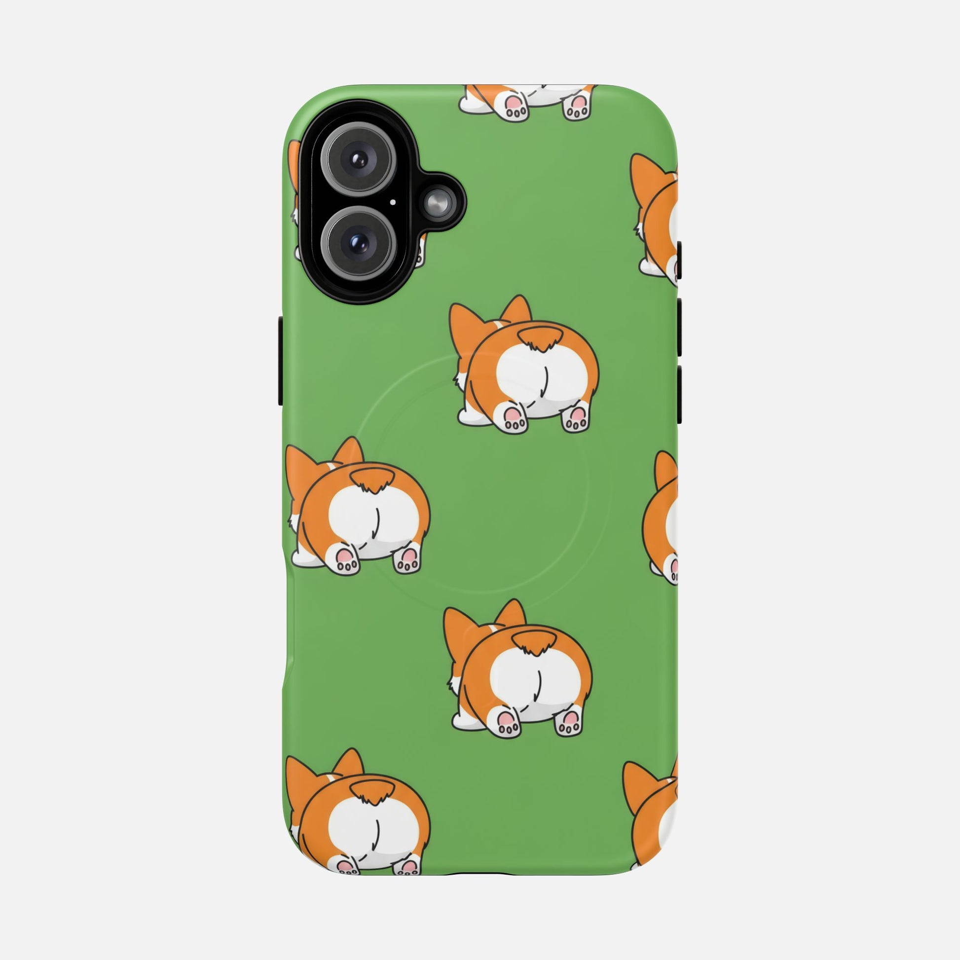 Corgi Bum Magnetic Tough Case — Cute Cartoon Dog Phone Cover iPhone 16 Plus Matte Phone Case