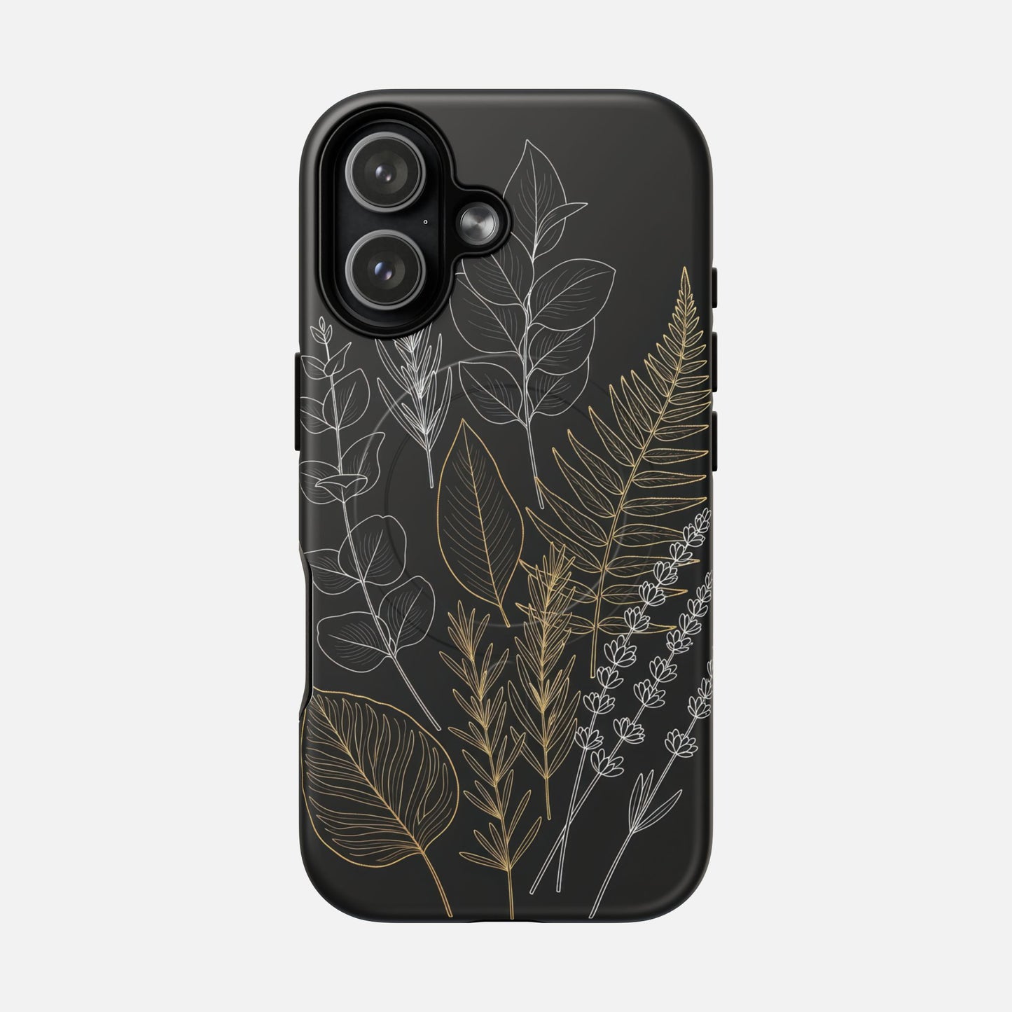 Tough Magnetic Case — Botanical Gold & Silver Fern Phone Cover iPhone 17 Matte Phone Case