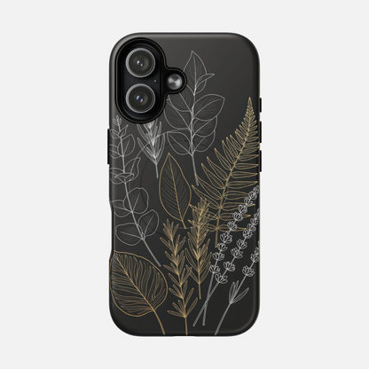 Tough Magnetic Case — Botanical Gold & Silver Fern Phone Cover iPhone 17 Matte Phone Case