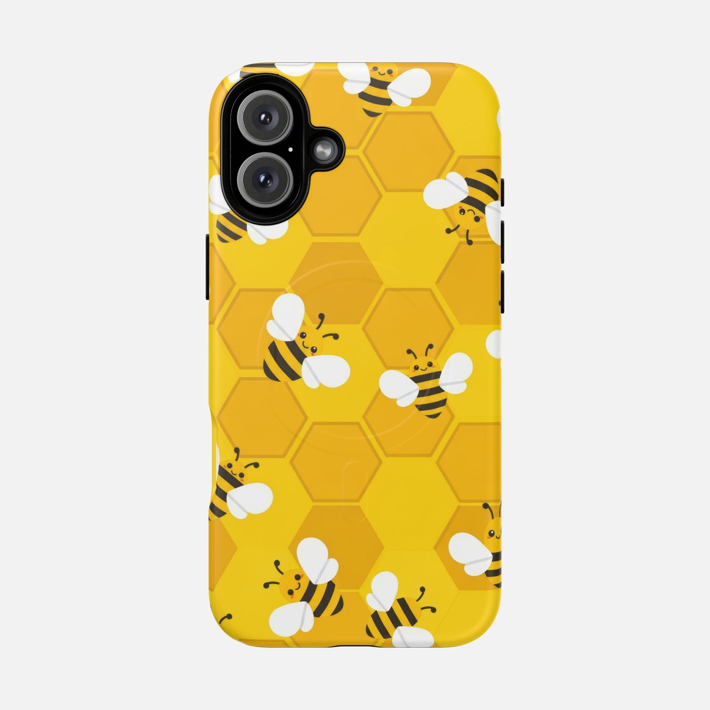 Cute Yellow Bumblebee iPhone Case — Tough Magnetic | MagSafe Compatible