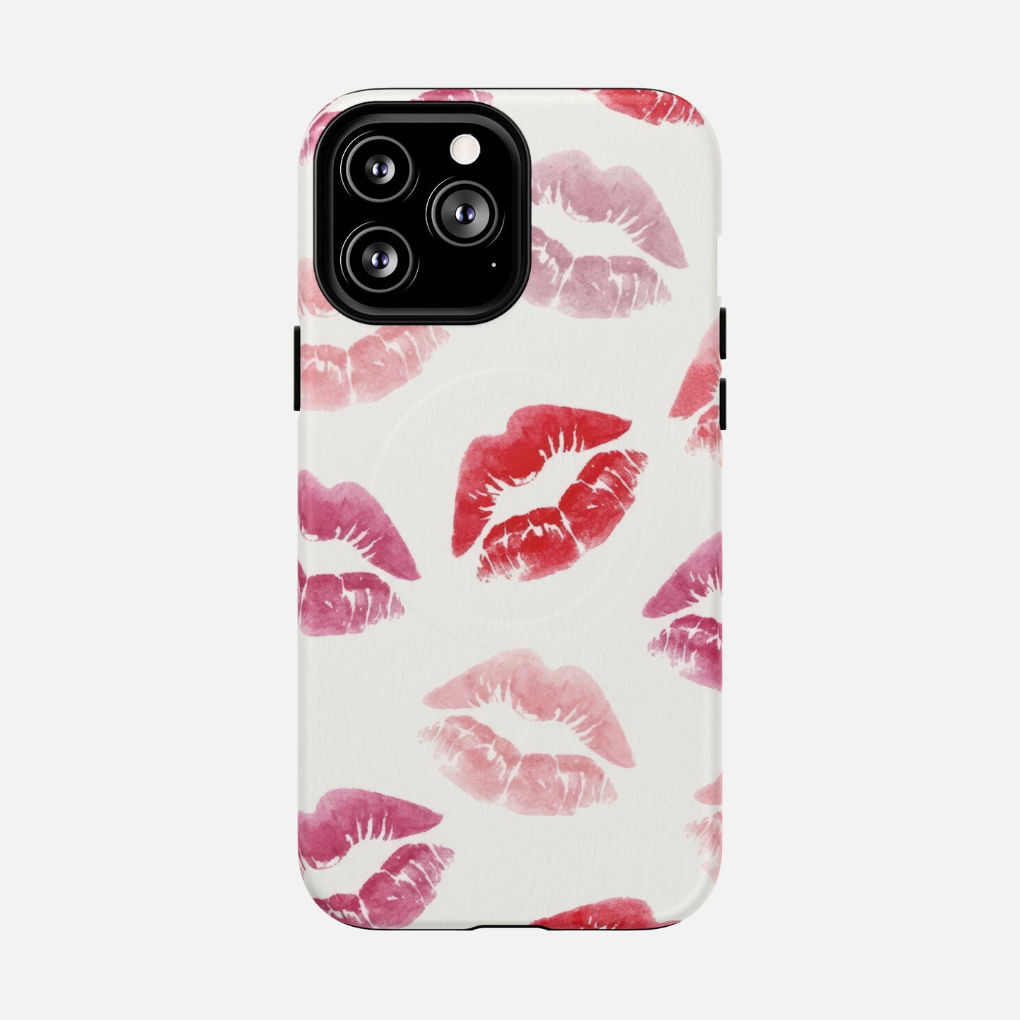 Pink Kiss Print iPhone Case — Tough Magnetic | MagSafe Compatible
