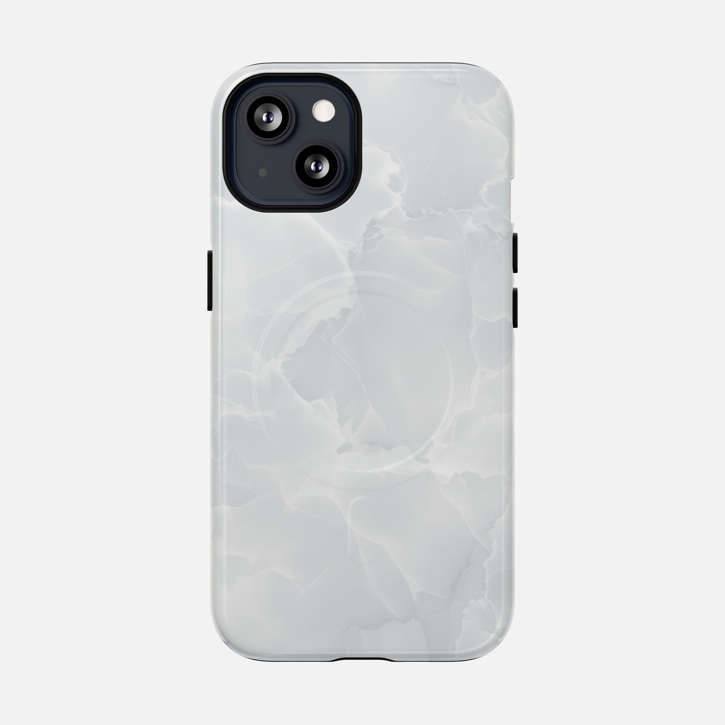 Marble White iPhone Case — Tough Magnetic | MagSafe Compatible