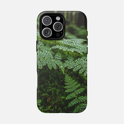 Fern Dew Tough Magnetic Phone Case — Nature Photography Protective Cover iPhone 16 Pro Max Matte Phone Case