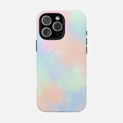 Pastel Watercolor Tough Magnetic Phone Case — Protective MagSafe Compatible Cover iPhone 16 Pro Max Glossy Phone Case