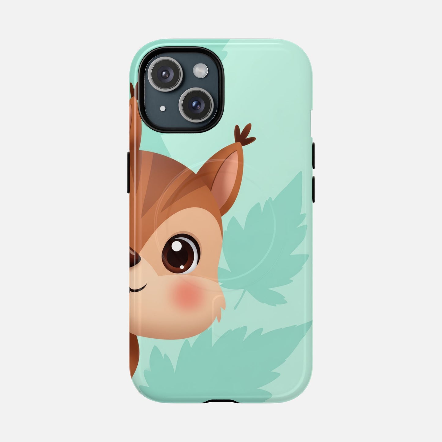 Cute Squirrel With Mint Leaves iPhone Case — Tough Magnetic | MagSafe Compatible