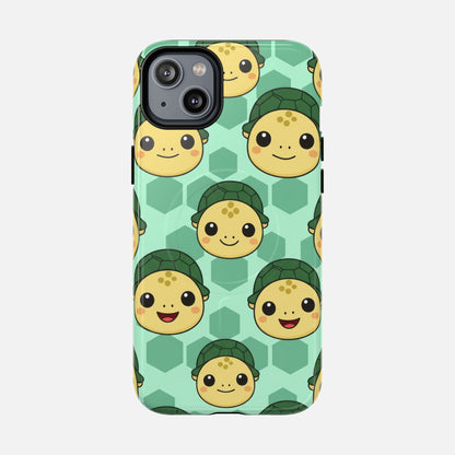 Cute Turtle Pattern iPhone Case — Tough Magnetic | MagSafe Compatible