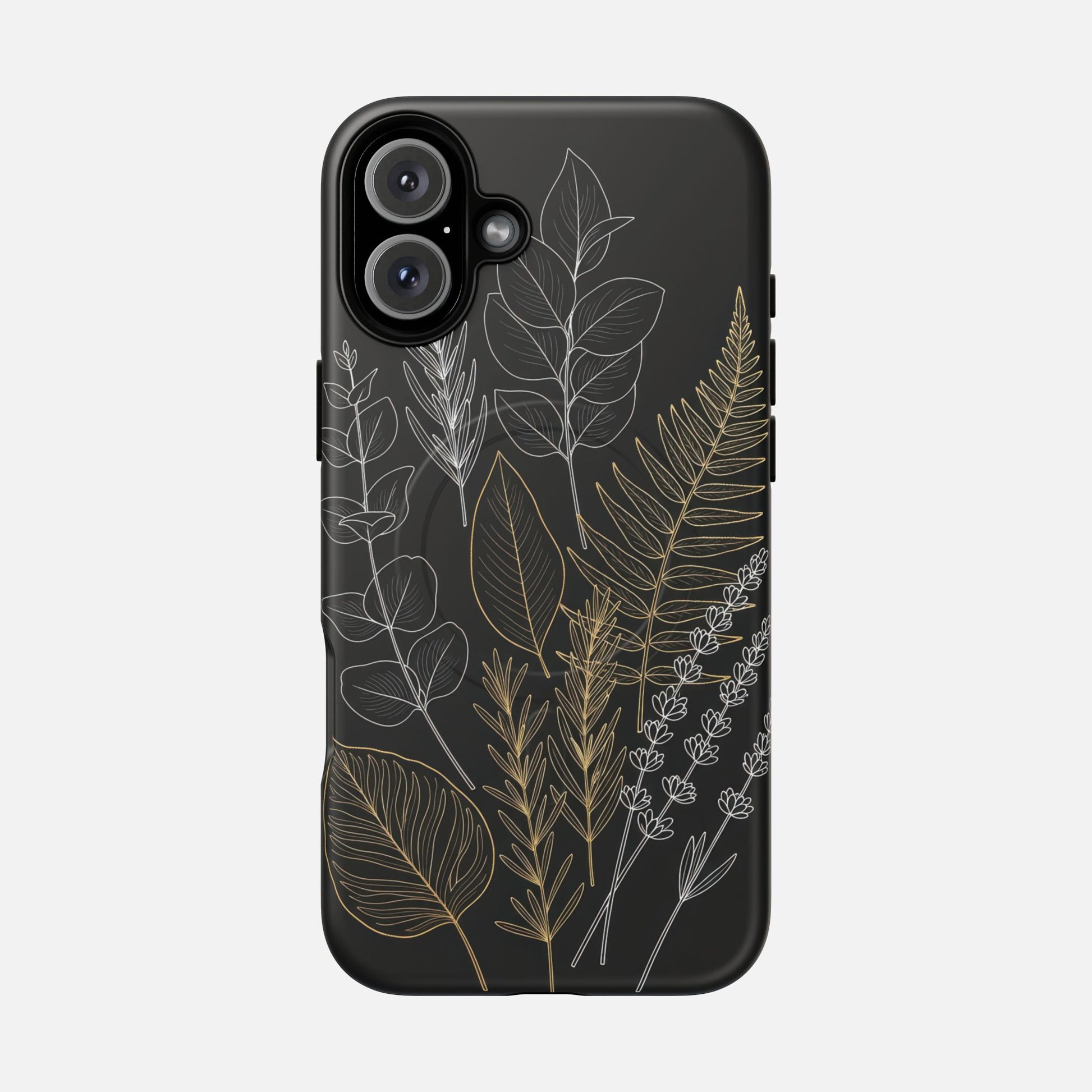 Tough Magnetic Case — Botanical Gold & Silver Fern Phone Cover iPhone 16 Plus Matte Phone Case