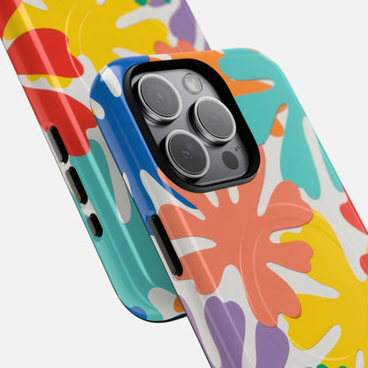 Colorful Tropical Leaves iPhone Case — Tough Magnetic | MagSafe Compatible