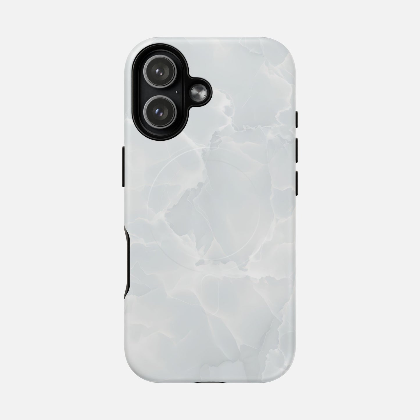 Marble White iPhone Case — Tough Magnetic | MagSafe Compatible