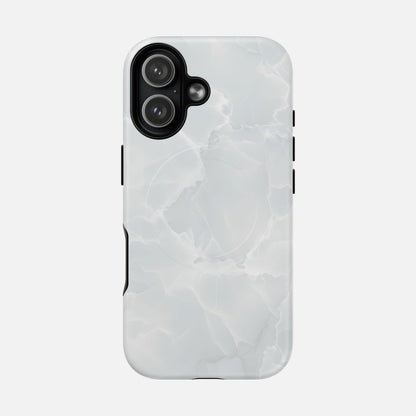 Marble White iPhone Case — Tough Magnetic | MagSafe Compatible