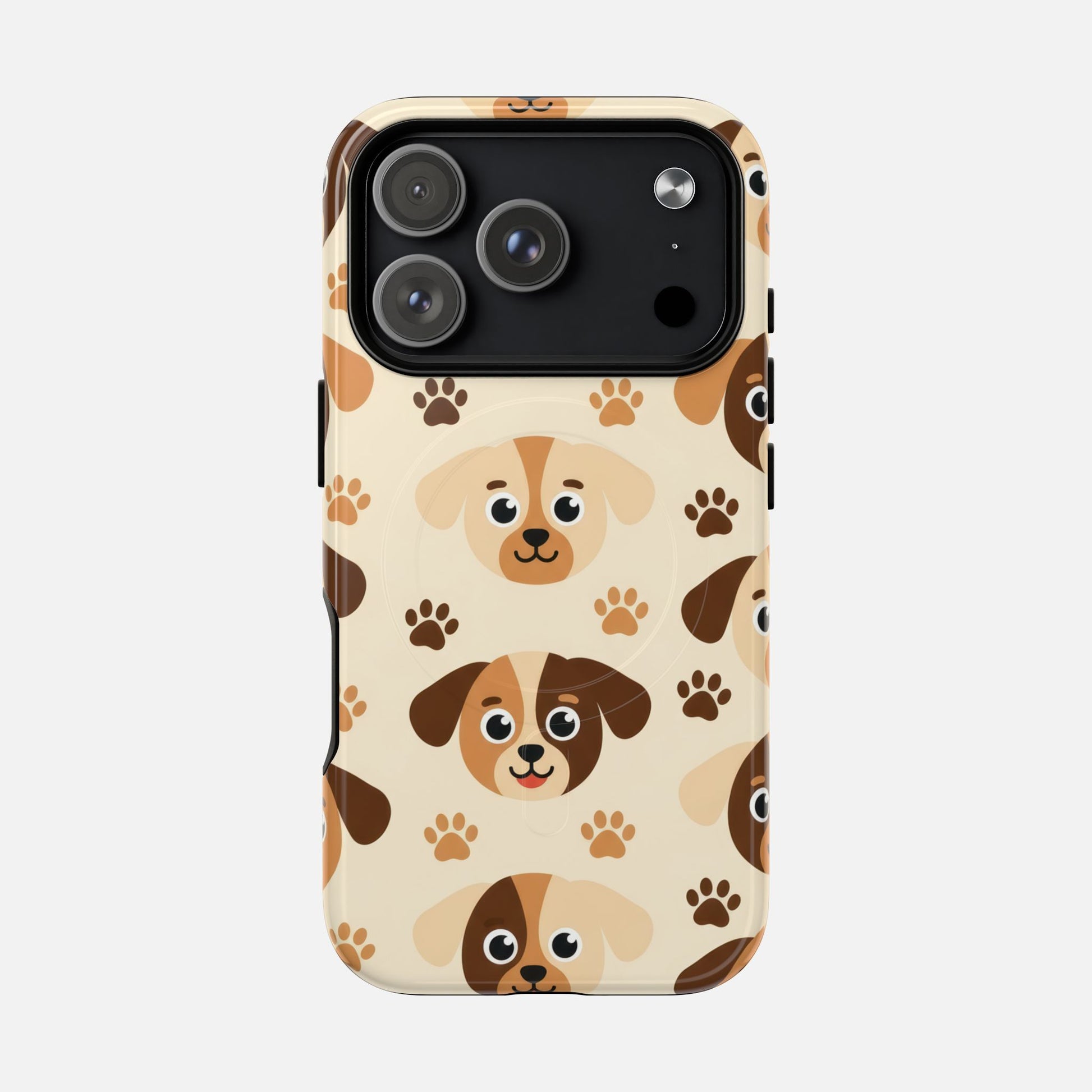Cute Cartoon Puppy Paw Tough Magnetic Phone Case iPhone 17 Pro Glossy Phone Case