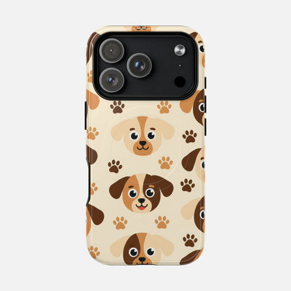 Cute Cartoon Puppy Paw Tough Magnetic Phone Case iPhone 17 Pro Glossy Phone Case
