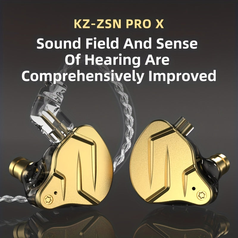 KZ ZSN Pro X Dual Driver In-Ear Earphones - HiFi Wired Gaming Earbuds - Zaidni Store