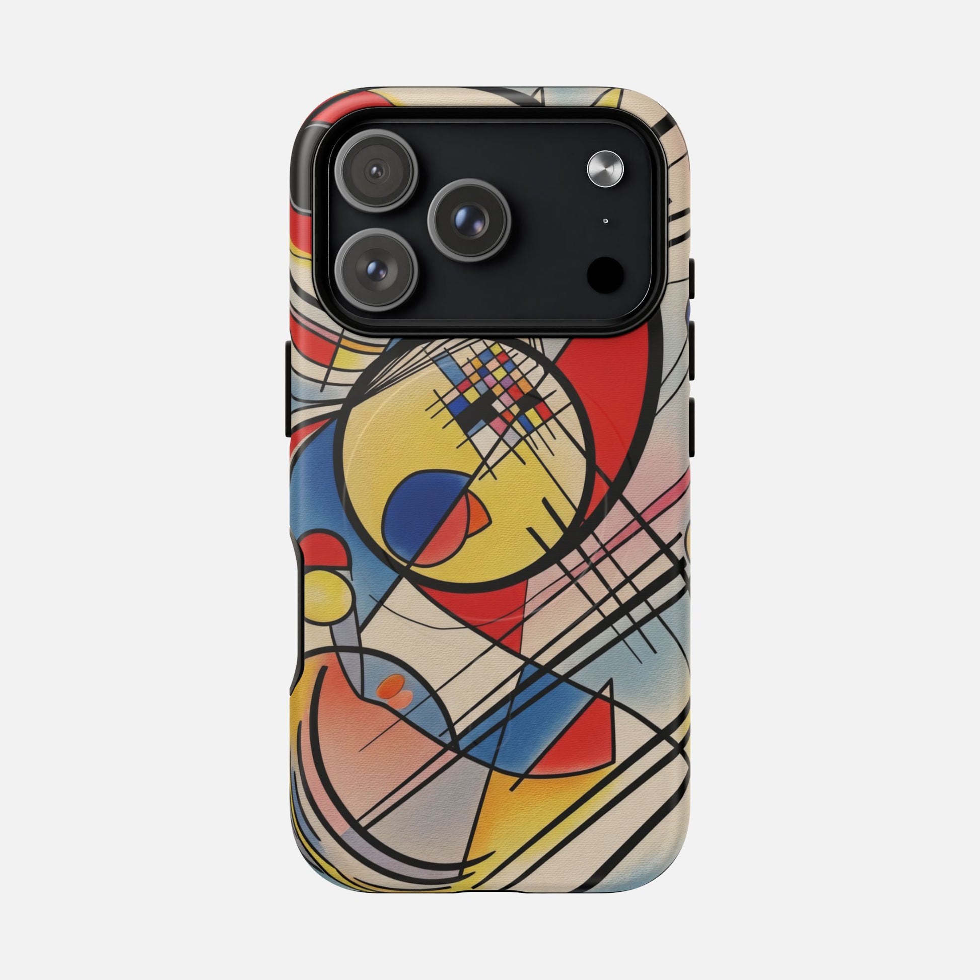 Abstract Geometric Phone Case — Colorful Modern Art Tough Magnetic Case iPhone 17 Pro Matte Phone Case