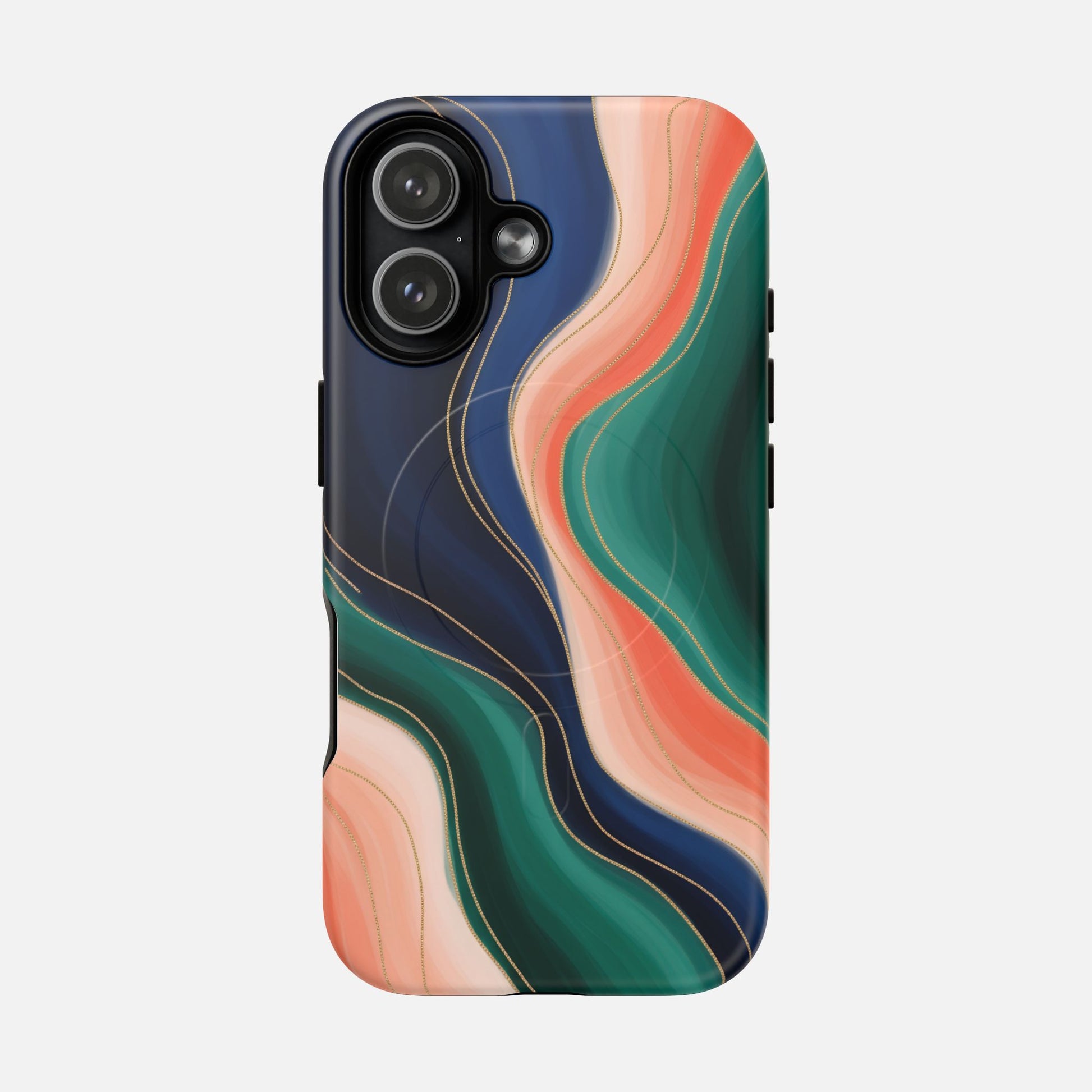 Magnetic Tough Case — Abstract Ocean Wave Design Phone Cover iPhone 17 Matte Phone Case