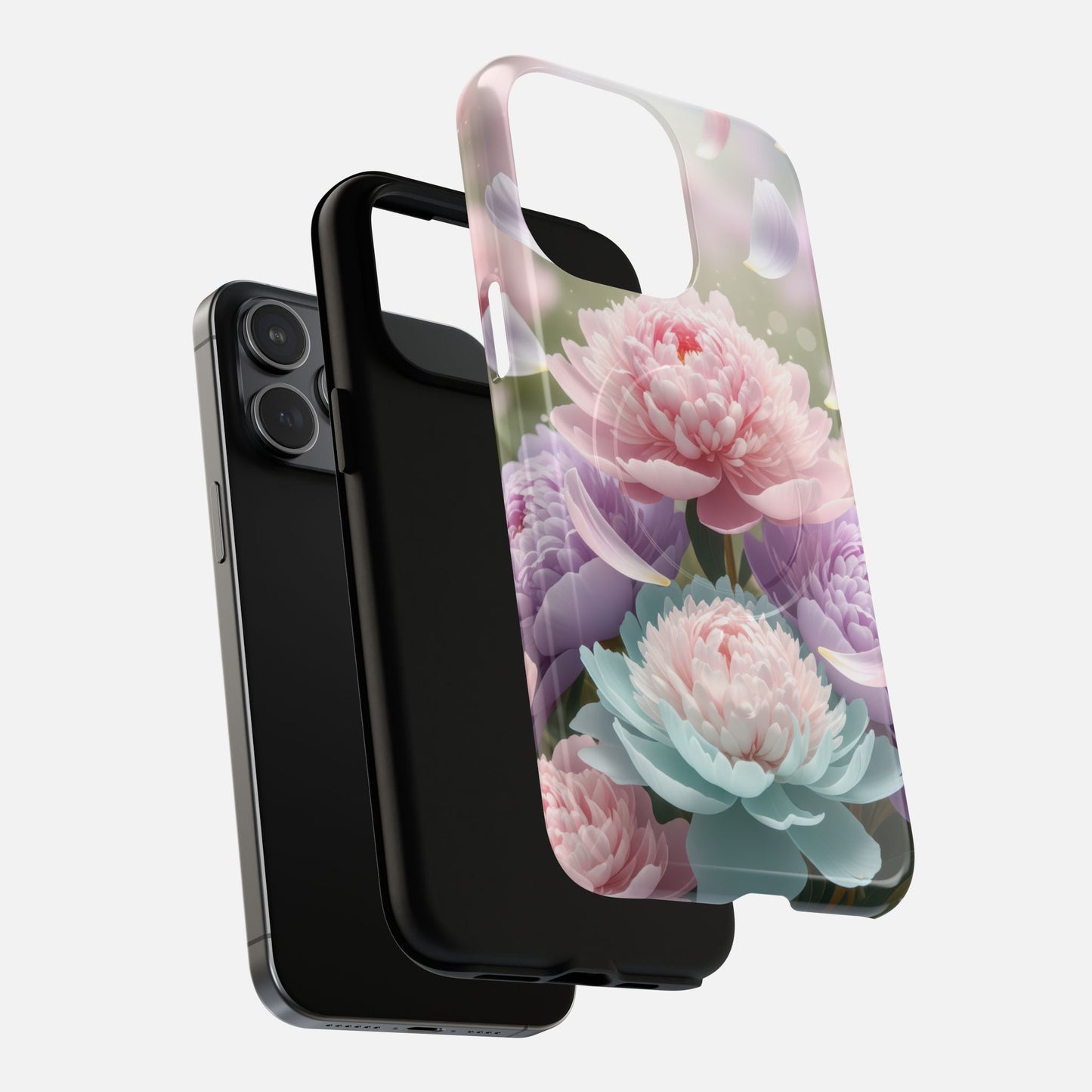 Pastel Peony Garden iPhone Case — Tough Magnetic | MagSafe Compatible