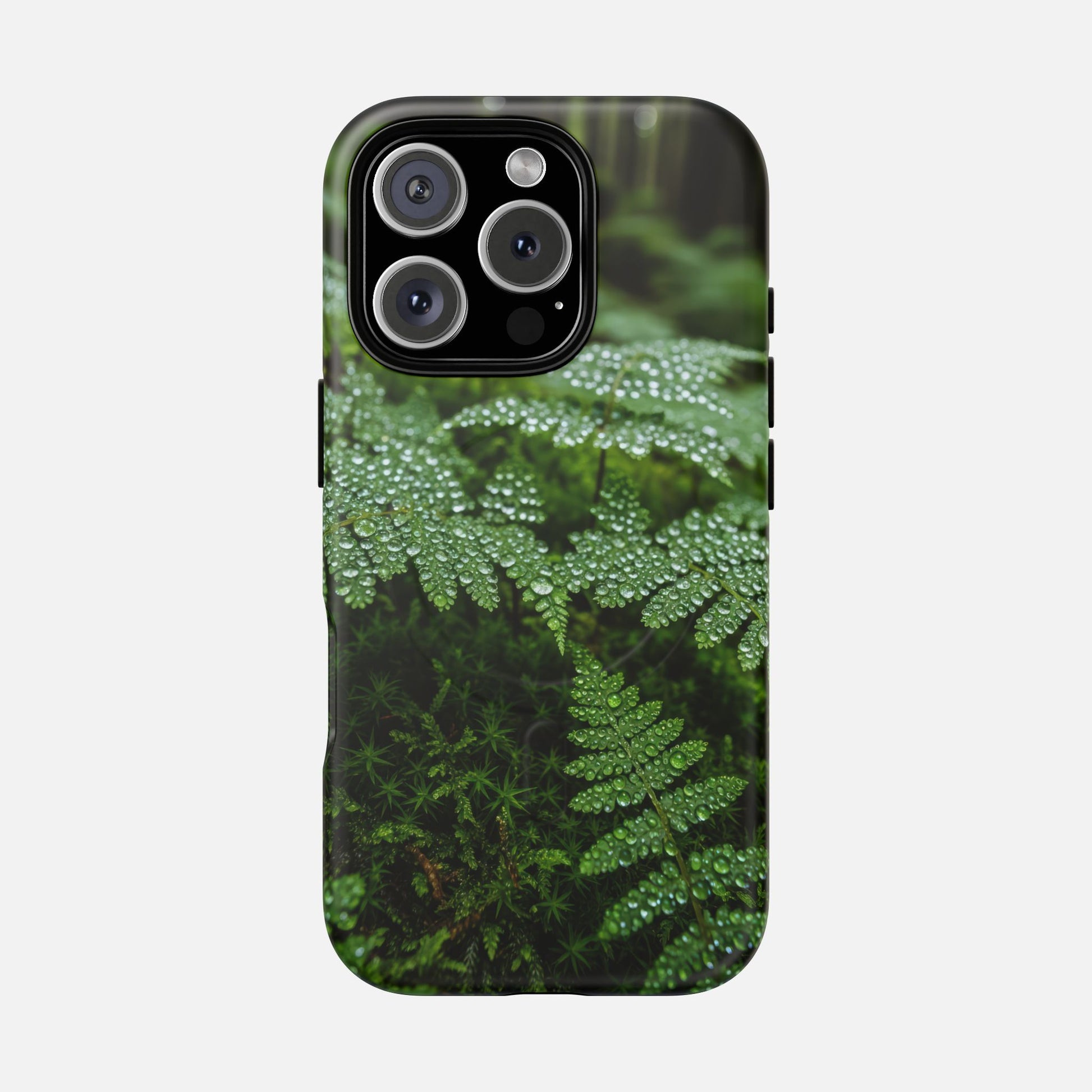 Fern Dew Tough Magnetic Phone Case — Nature Photography Protective Cover iPhone 16 Pro Matte Phone Case