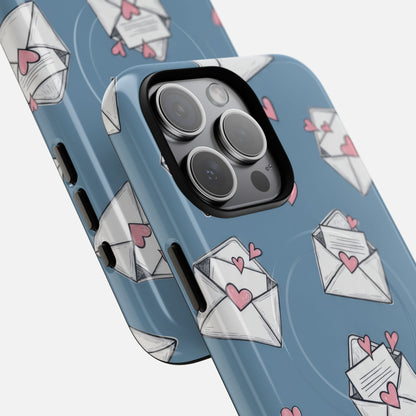 Love Letter Envelopes Pattern iPhone Case — Tough Magnetic | MagSafe Compatible