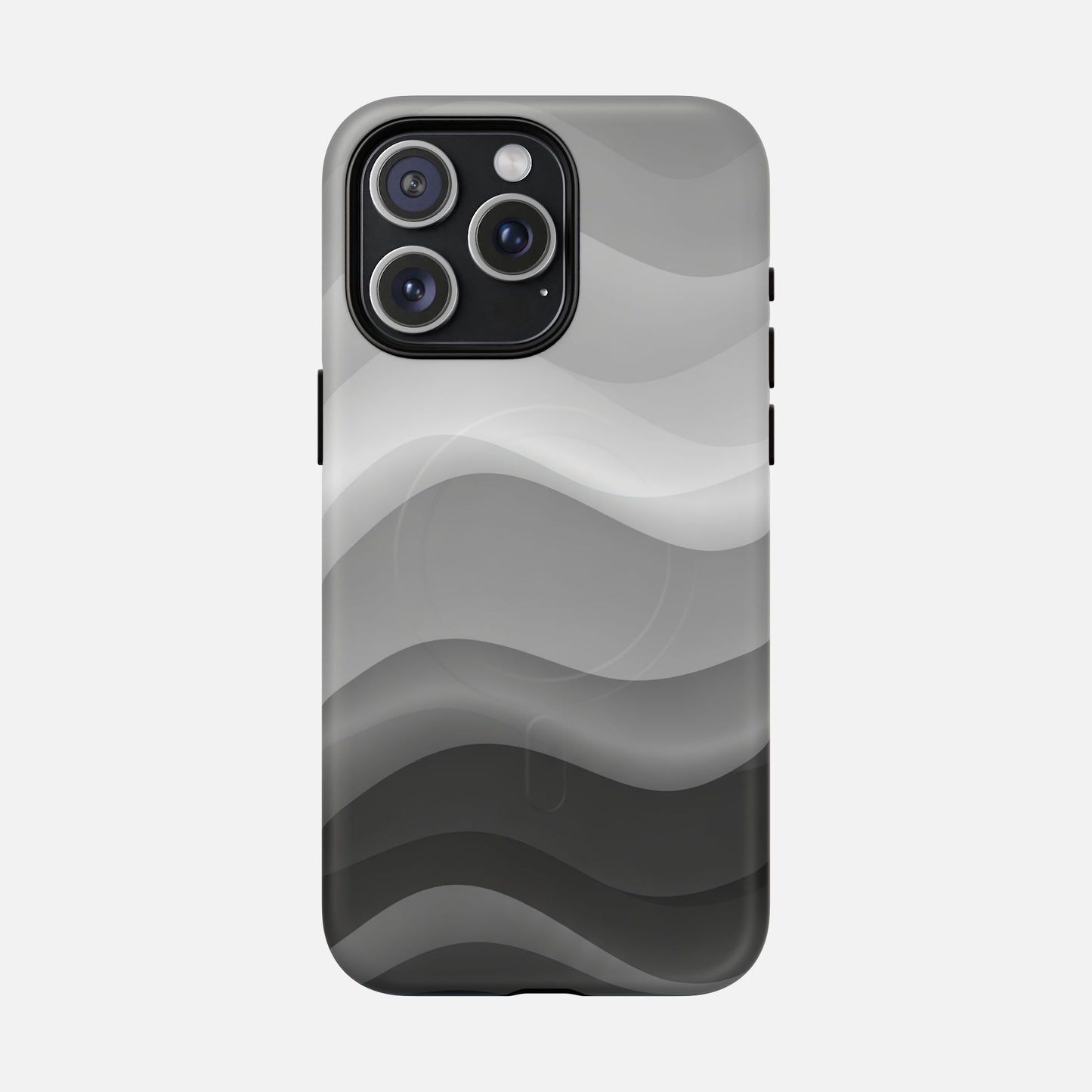 Monochrome Wave iPhone Case — Tough Magnetic | MagSafe Compatible