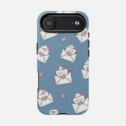 Love Letter Envelopes Pattern iPhone Case — Tough Magnetic | MagSafe Compatible