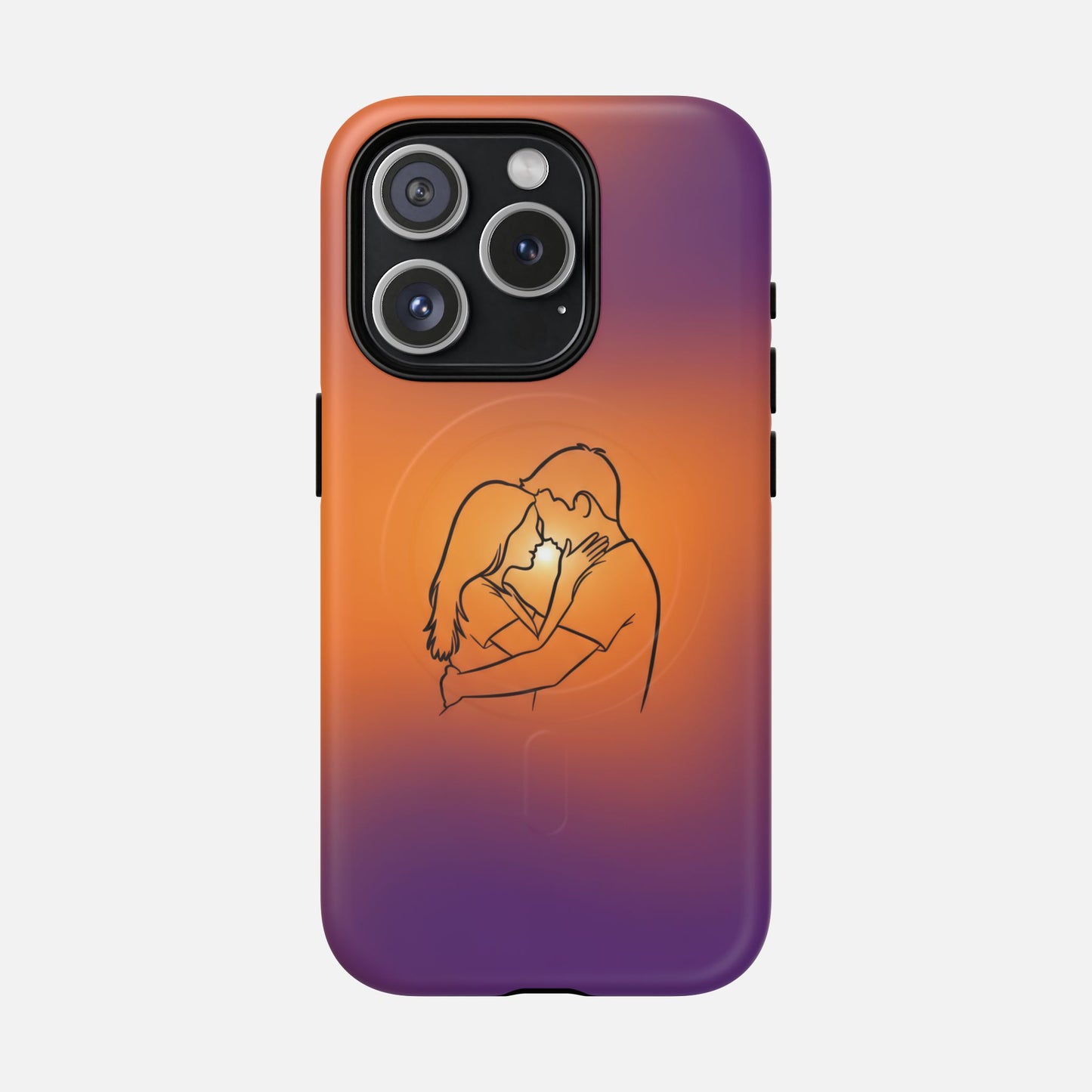 Romantic Sunset Couple iPhone Case — Tough Magnetic | MagSafe Compatible