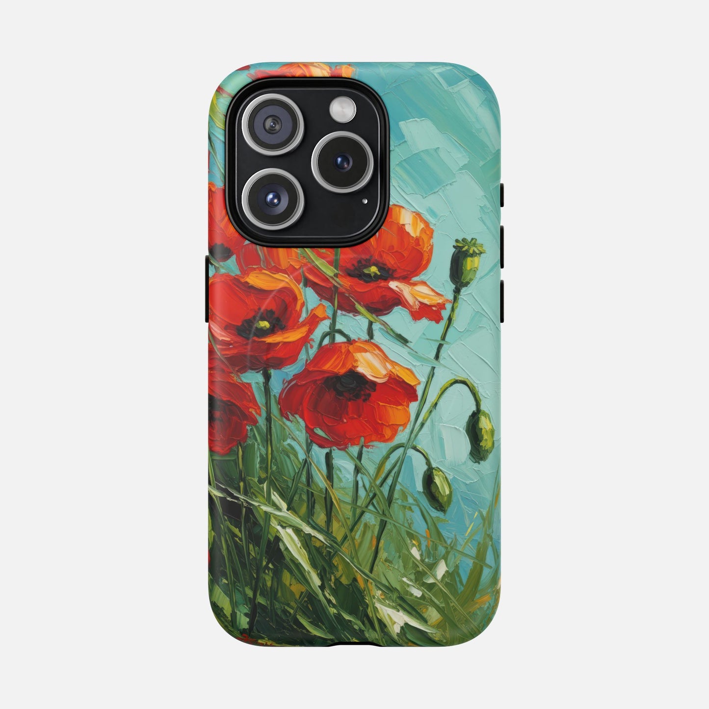 Poppy Field Tough Magnetic Phone Case iPhone 15 Pro Matte Phone Case