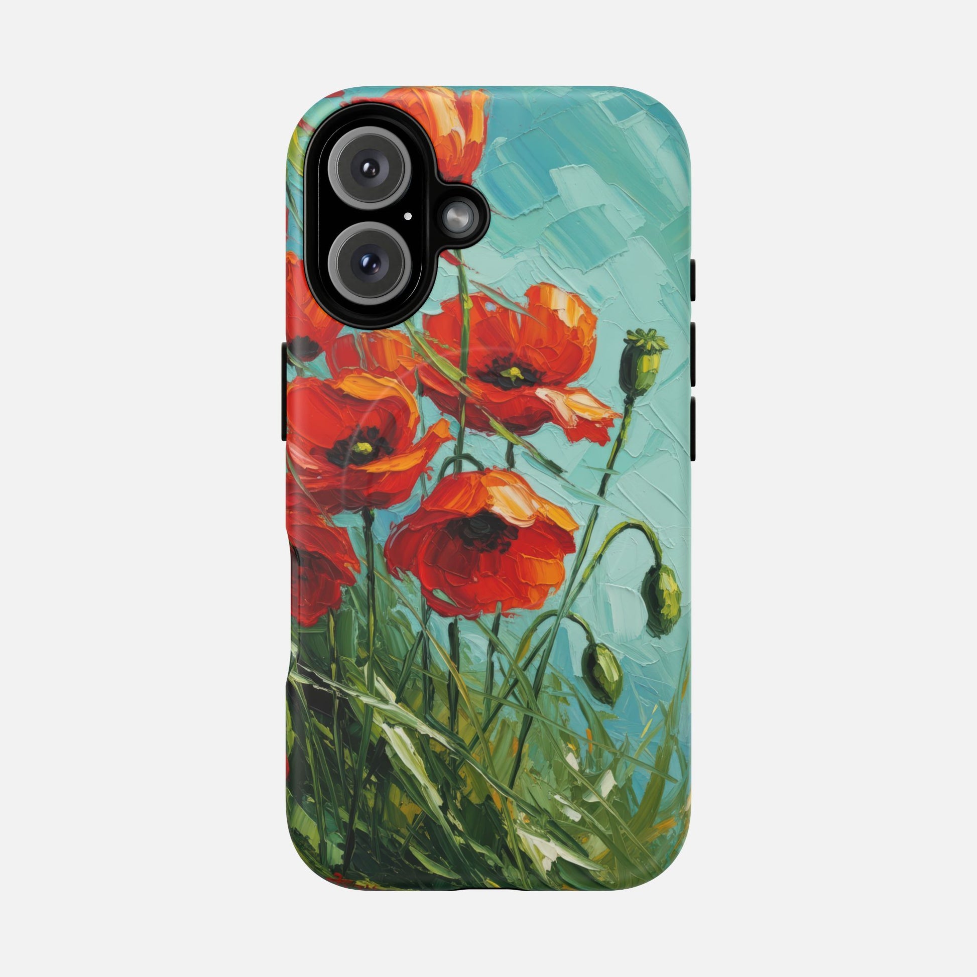 Poppy Field Tough Magnetic Phone Case iPhone 16 Matte Phone Case