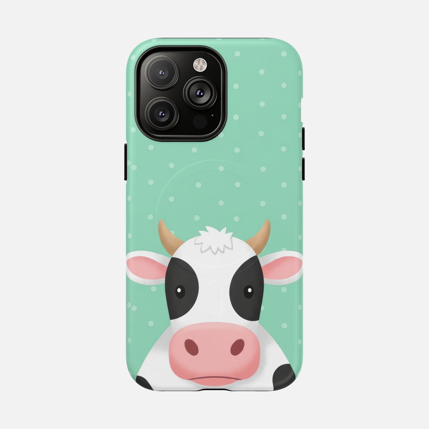 Cow Cartoon iPhone Case — Tough Magnetic | MagSafe Compatible