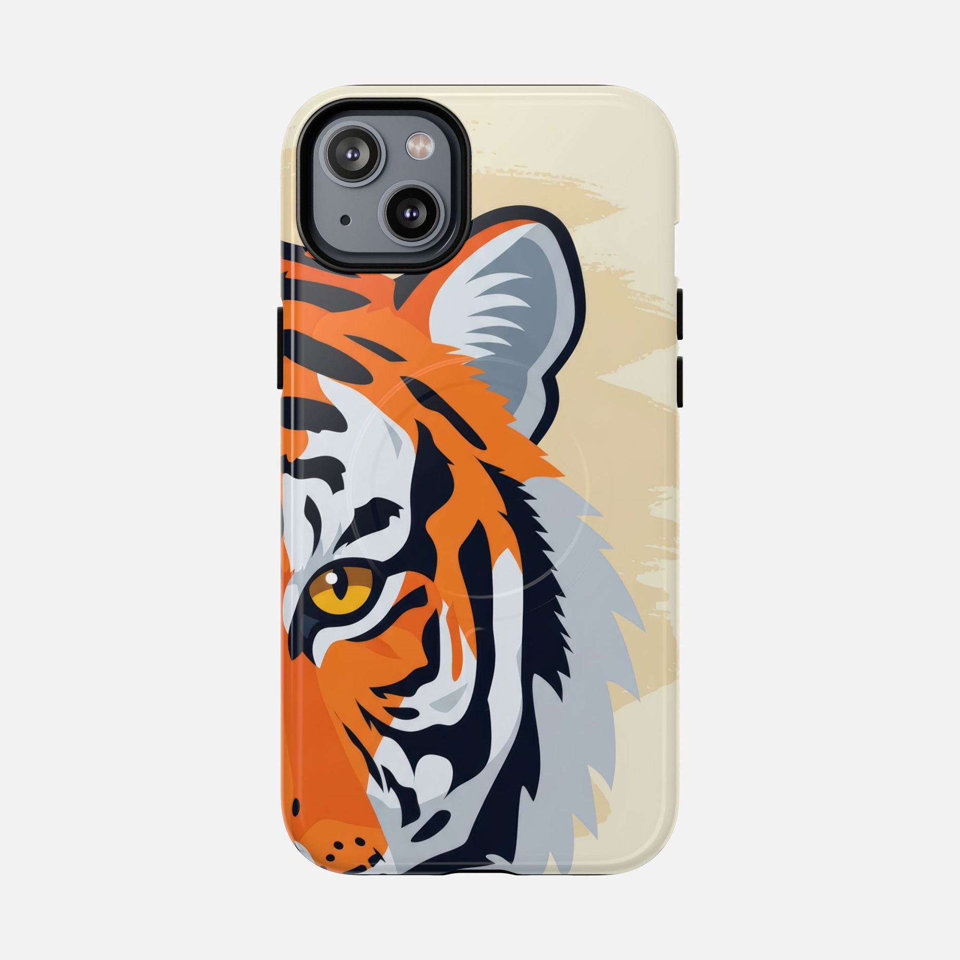Tiger Face Magnetic Phone Case — Tough Protective Magnetic Cover iPhone 14 Plus Glossy Phone Case