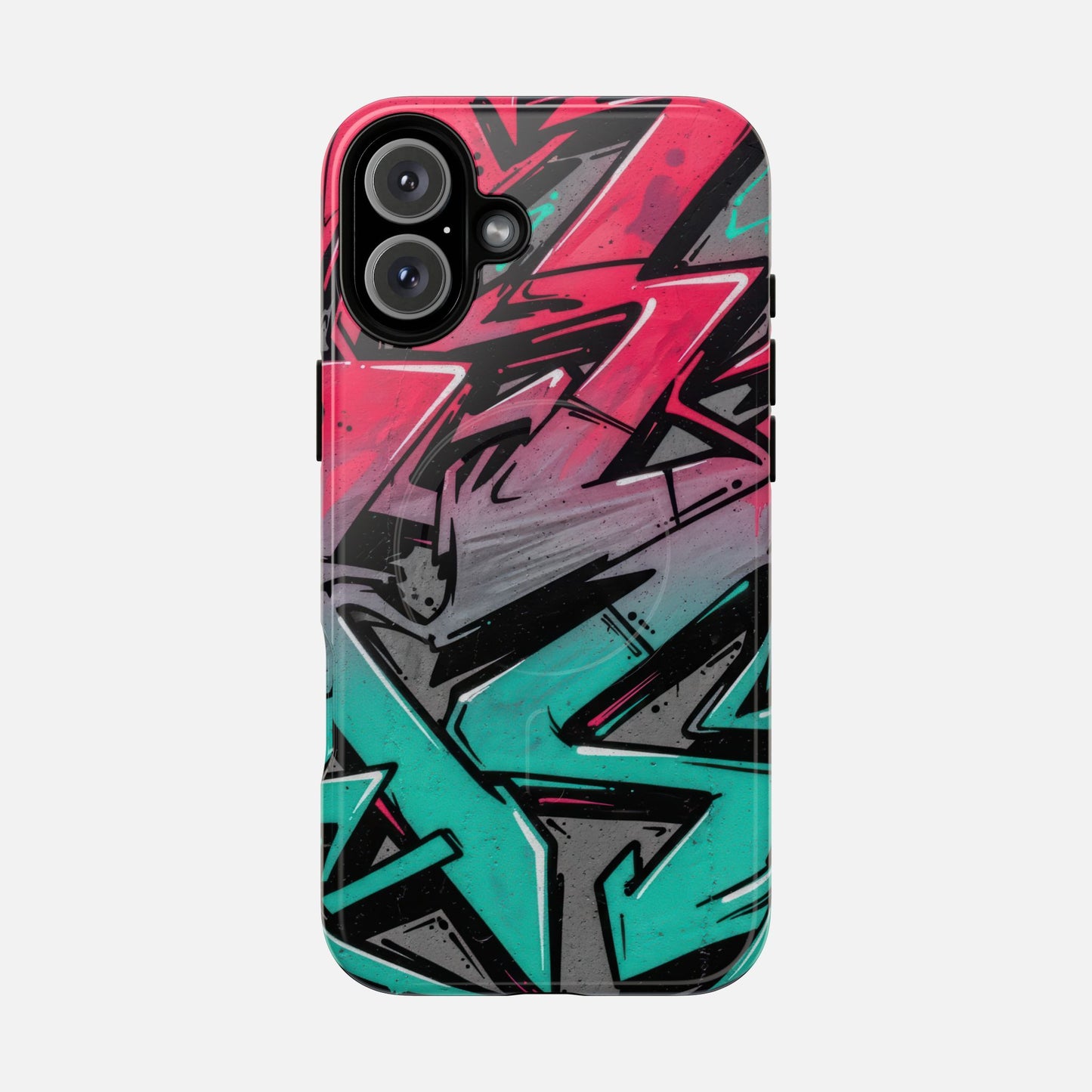 Graffiti Street Art Tough Magnetic Phone Case iPhone 16 Plus Glossy Phone Case