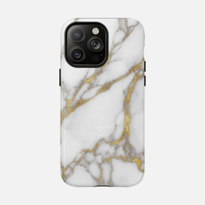 Marble Gold iPhone Case — Tough Magnetic | MagSafe Compatible