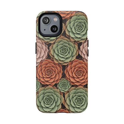 Magnetic Tough Case — Autumn Succulent Floral Phone Cover iPhone 14 Matte Phone Case
