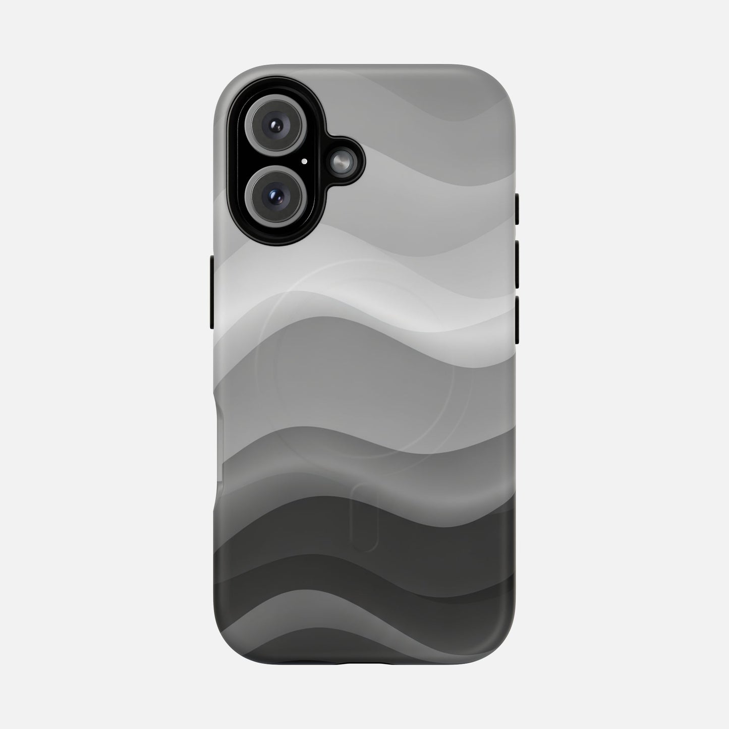 Monochrome Wave iPhone Case — Tough Magnetic | MagSafe Compatible