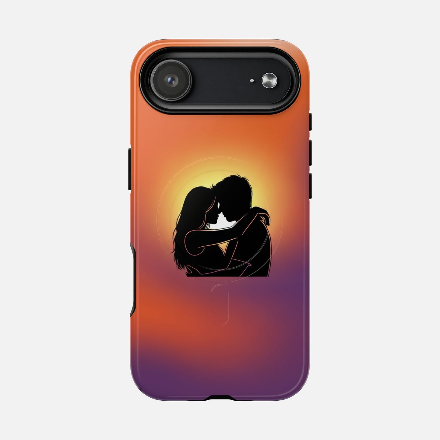 Romantic Sunset Silhouette Couple iPhone Case — Tough Magnetic | MagSafe Compatible