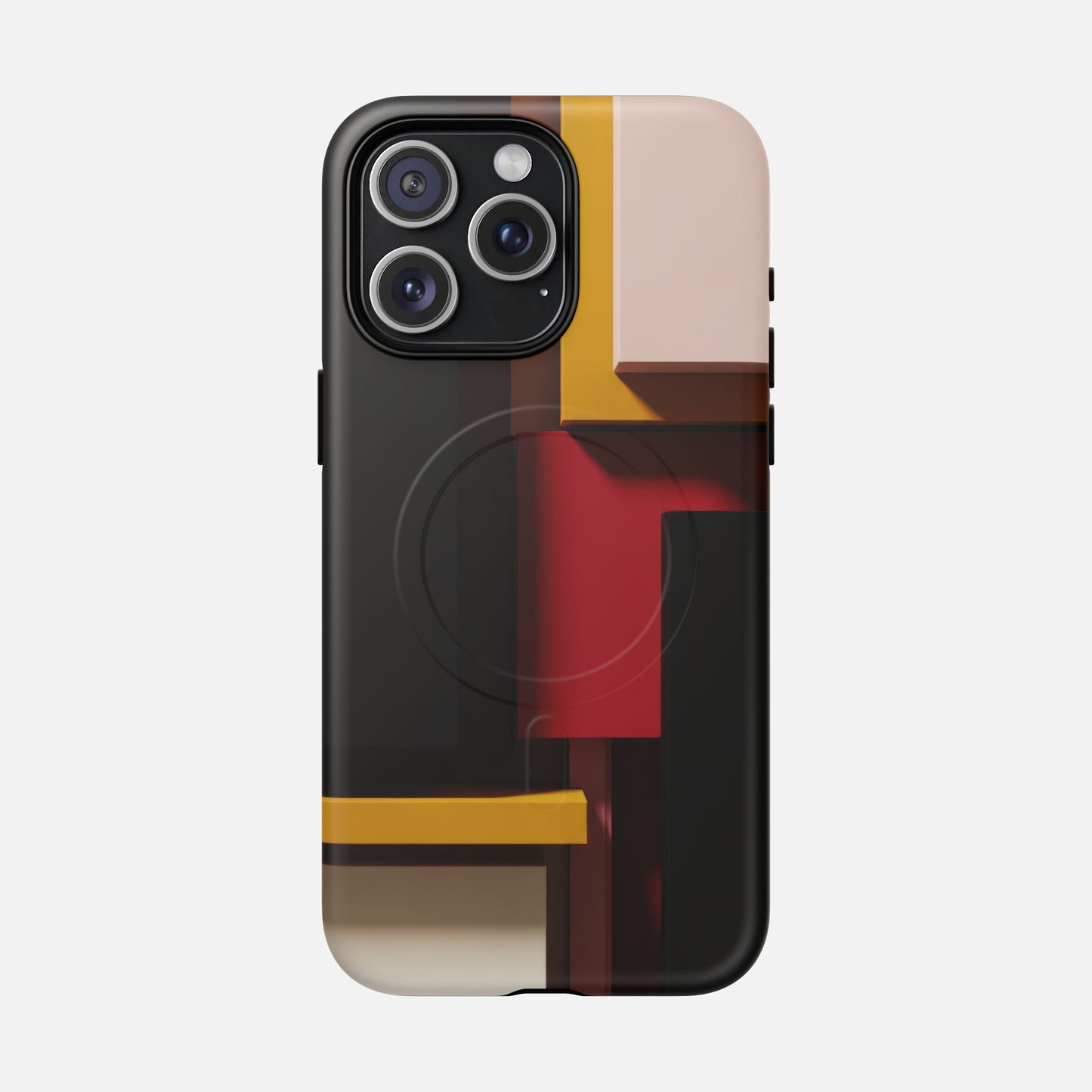 Retro Geometric Abstract iPhone Case — Tough Magnetic | MagSafe Compatible