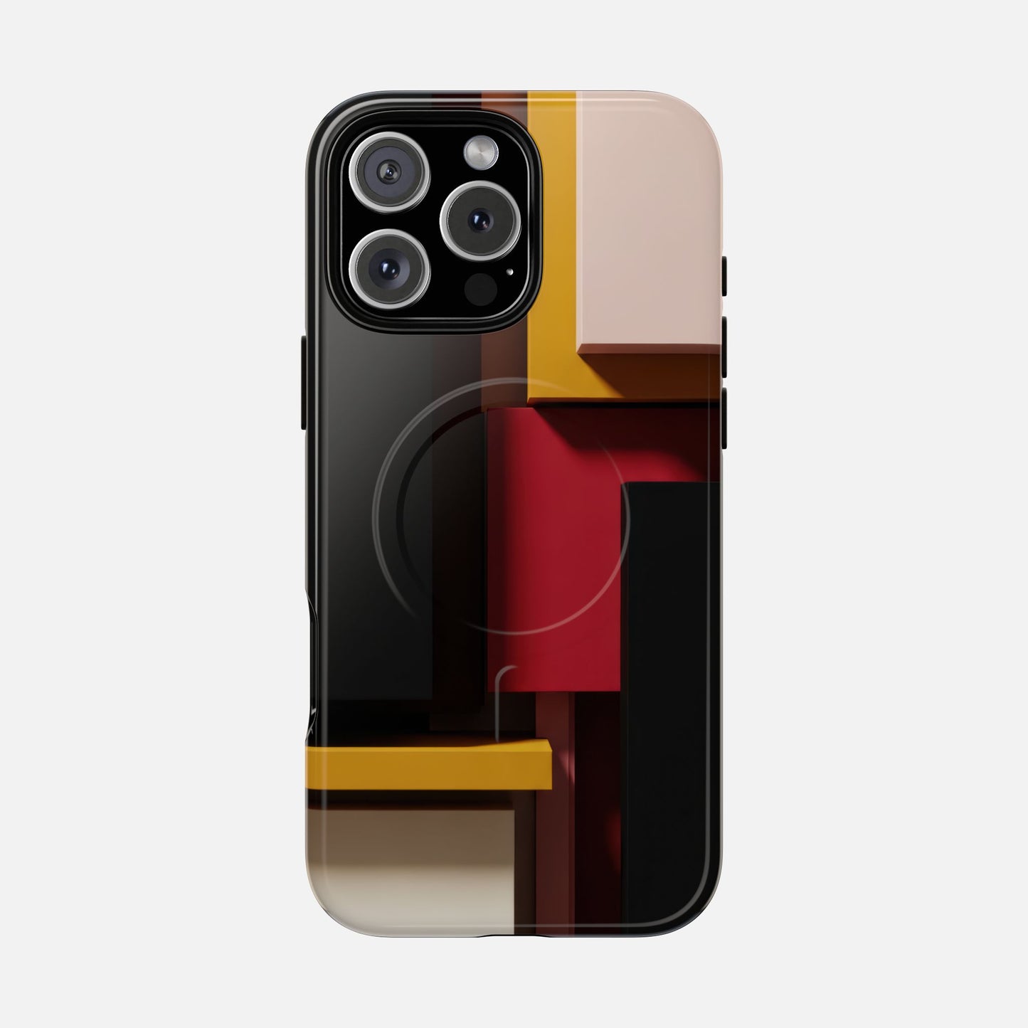 Retro Geometric Abstract iPhone Case — Tough Magnetic | MagSafe Compatible