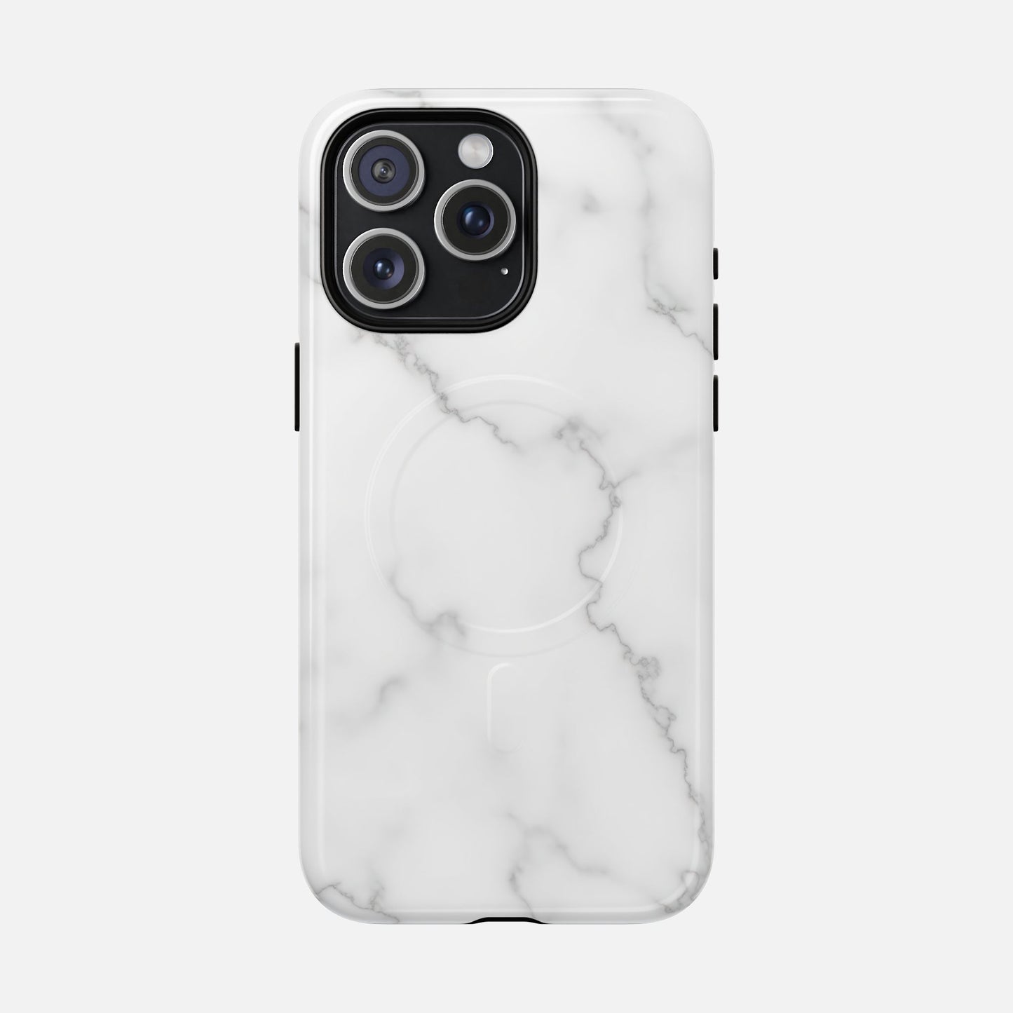White Marble iPhone Case — Tough Magnetic | MagSafe Compatible