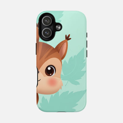 Cute Squirrel With Mint Leaves iPhone Case — Tough Magnetic | MagSafe Compatible