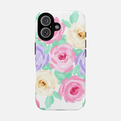 Floral Watercolor Roses iPhone Case — Tough Magnetic | MagSafe Compatible