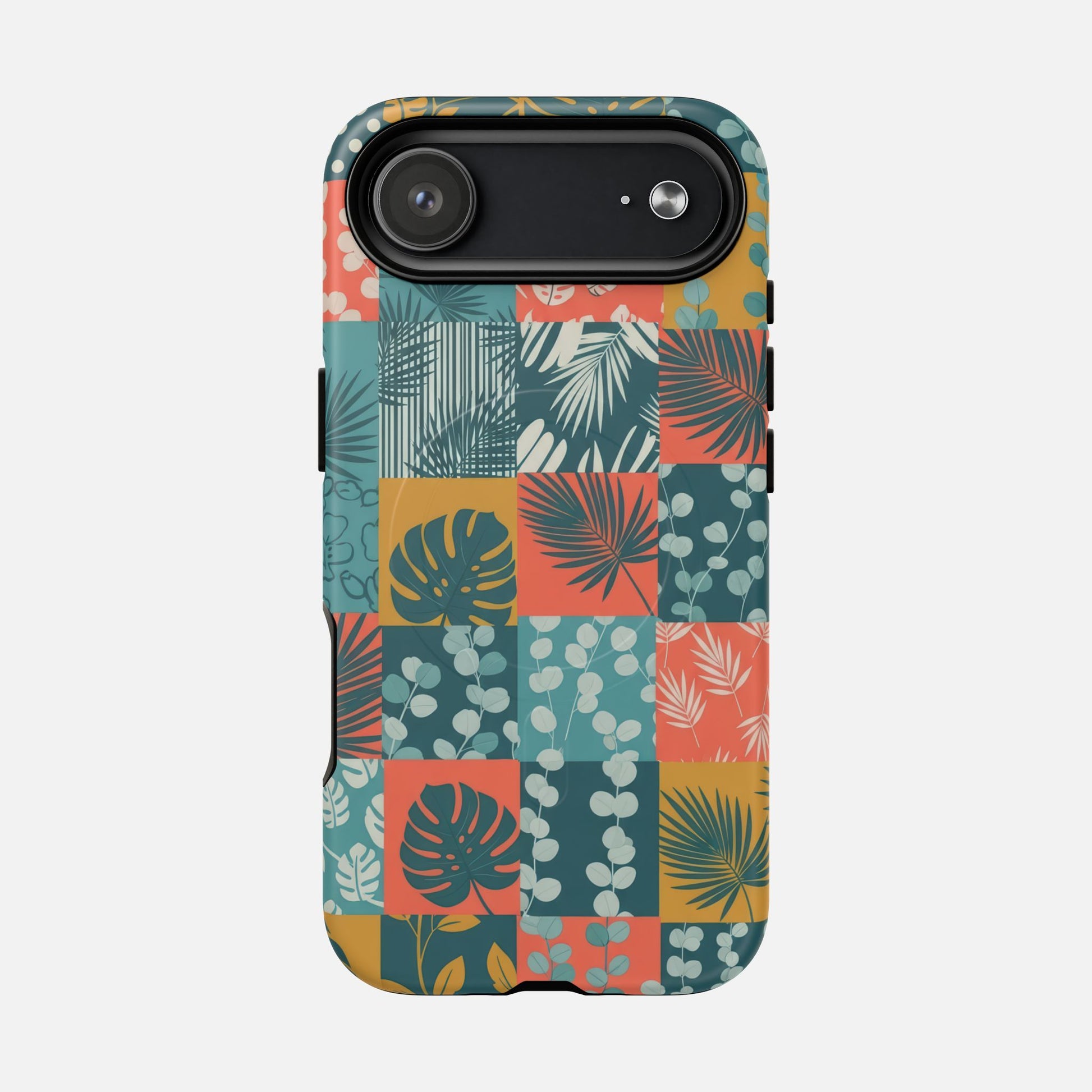 Tropical Patchwork Tough Magnetic Phone Case iPhone 17 Air Matte Phone Case