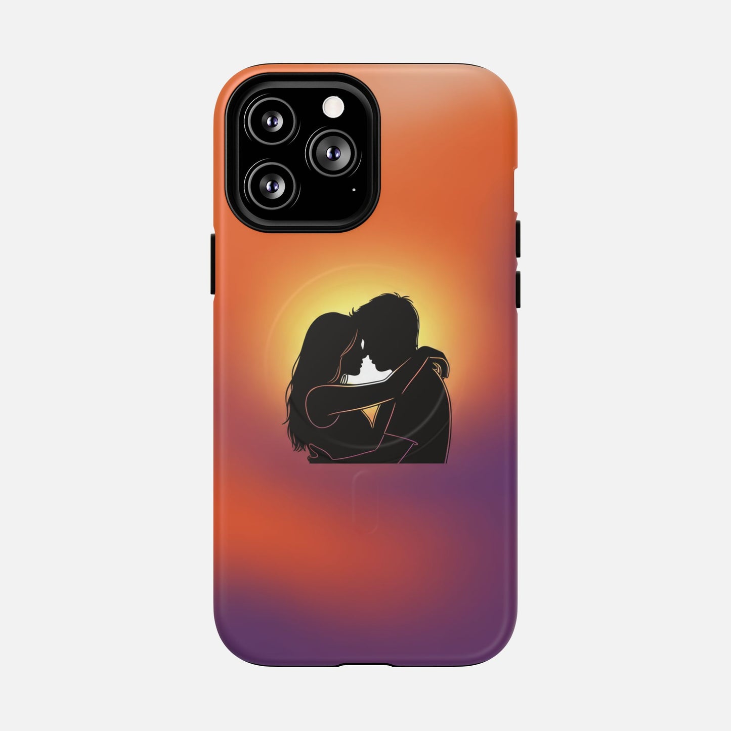 Romantic Sunset Silhouette Couple iPhone Case — Tough Magnetic | MagSafe Compatible