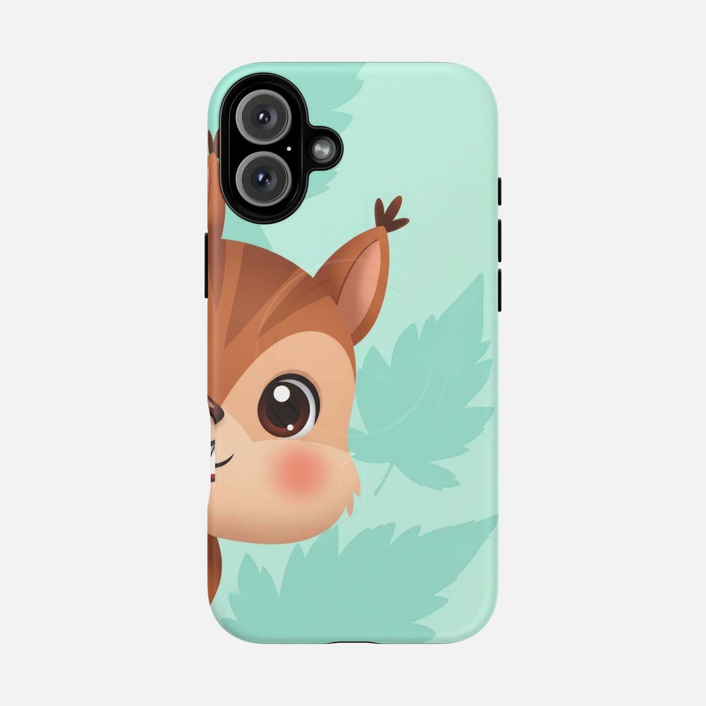 Cute Squirrel With Mint Leaves iPhone Case — Tough Magnetic | MagSafe Compatible
